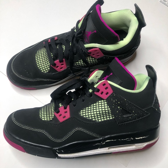 Nike Jordan 4 Fuchsia Flash Lime - Picture 3 of 7